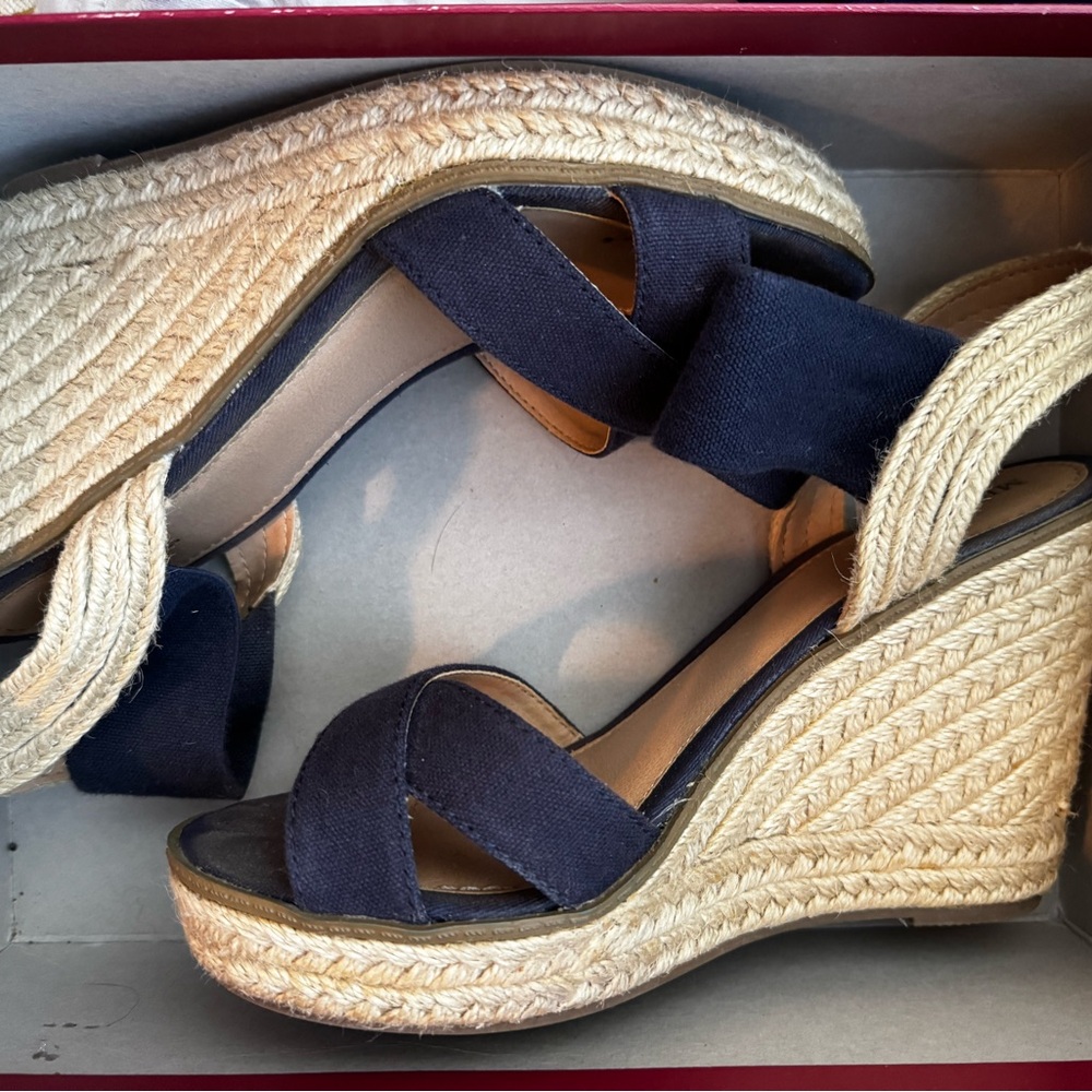 Merona Dark Blue Espadrille Wedges